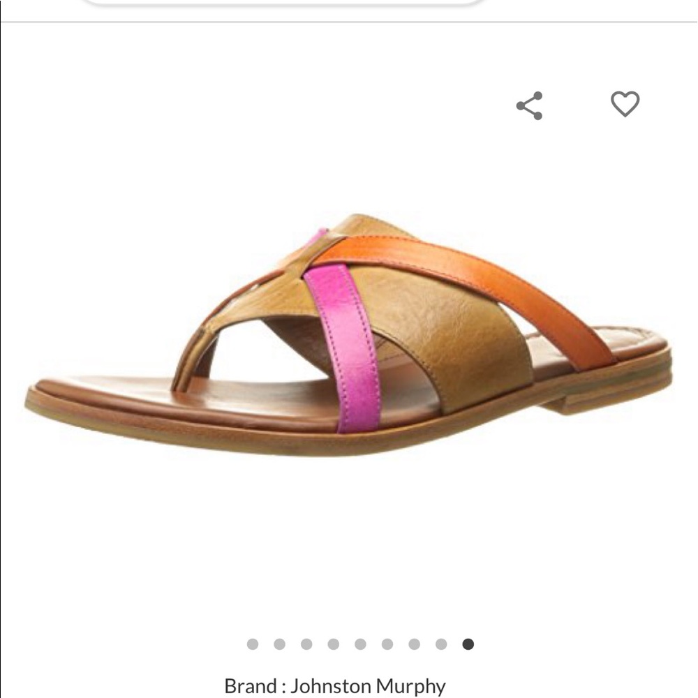 NIB Johnston & Murphy Leather Sandals size 10 - Picture 3 of 7